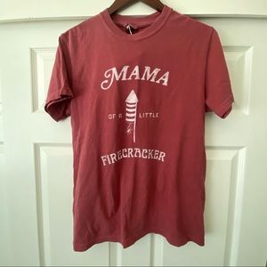 Mama of a little fire cracker tee